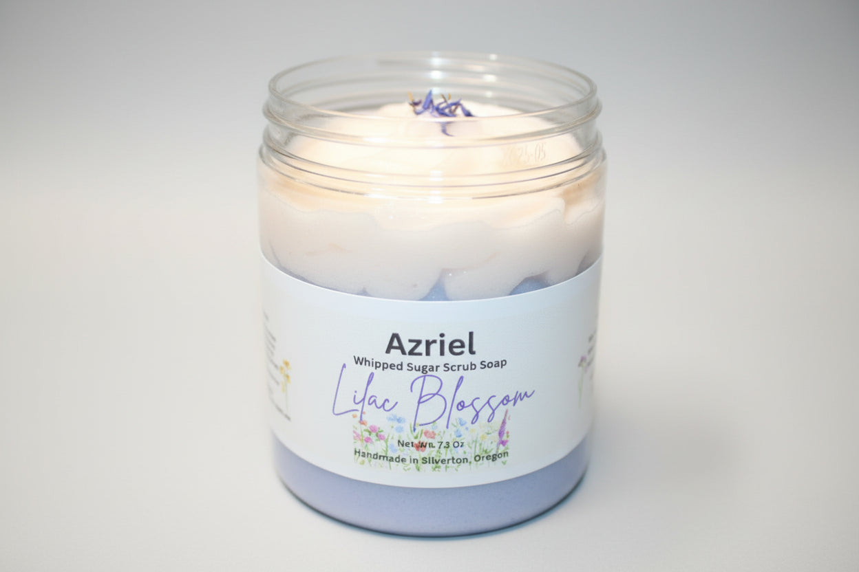 Azriel floral collection Lilac blossom whipped sugar scrub
