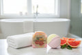 Azriel Pink grapefruit handcrafted soap and bath bomb duo