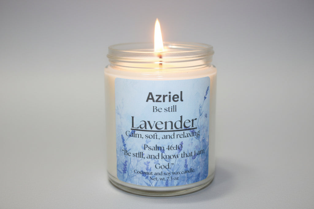 Azriel Grace to Light candle collection lavender