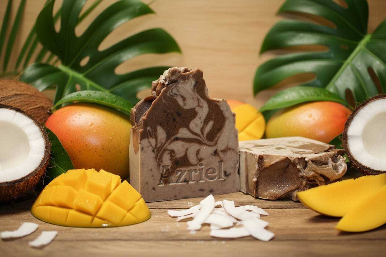 mango coconut handcrafted soap