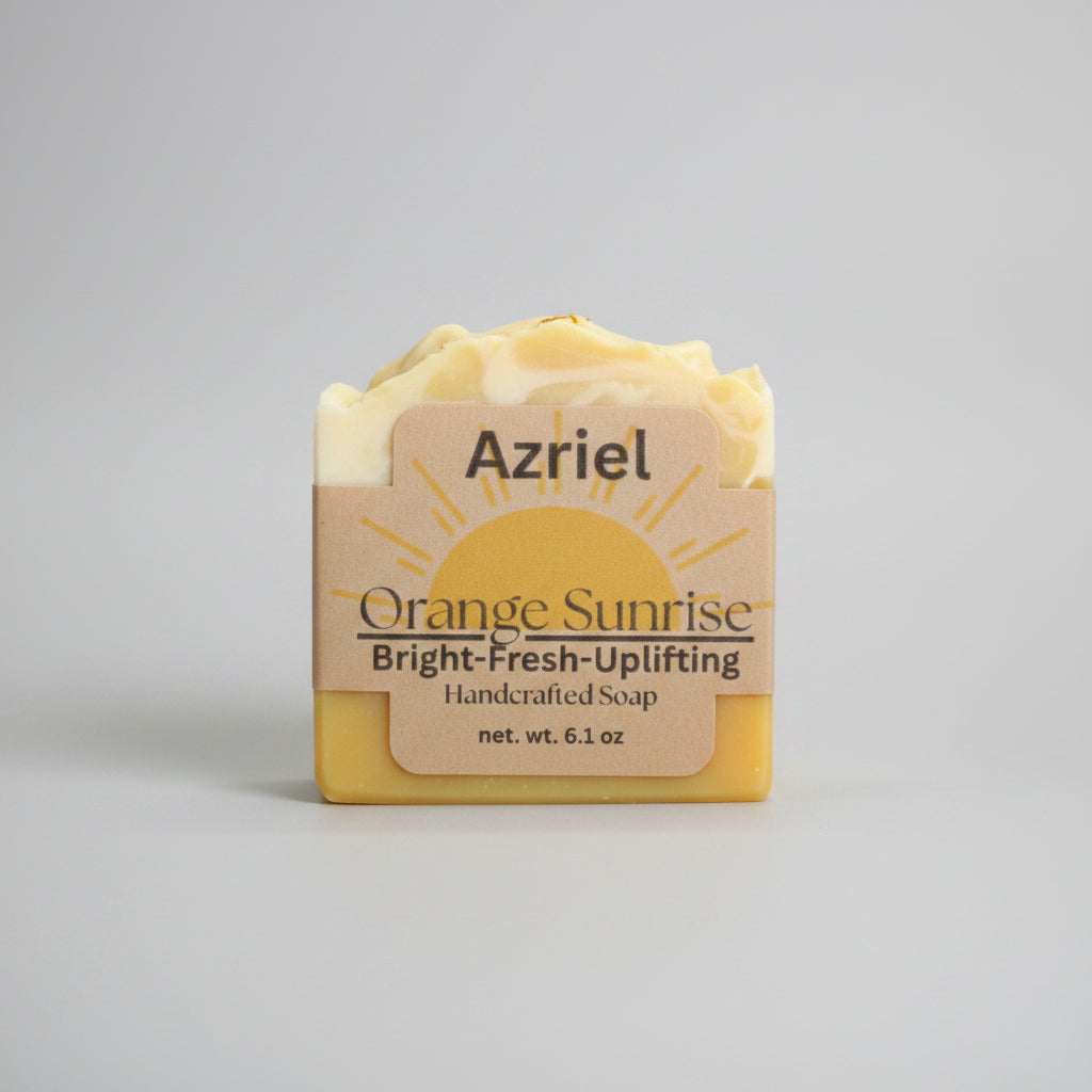 Orange sunrise handcrafted soap