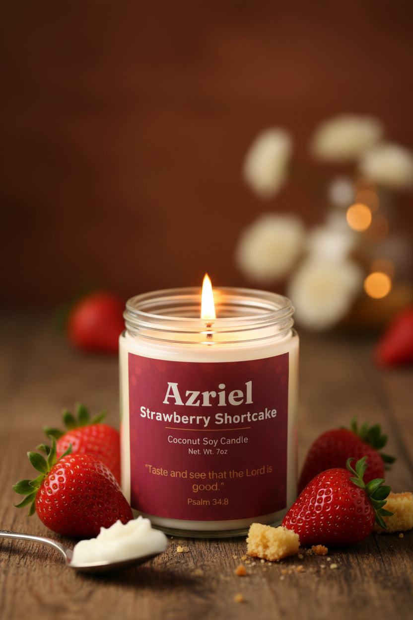 Azriel Strawberry Shortcake Candle